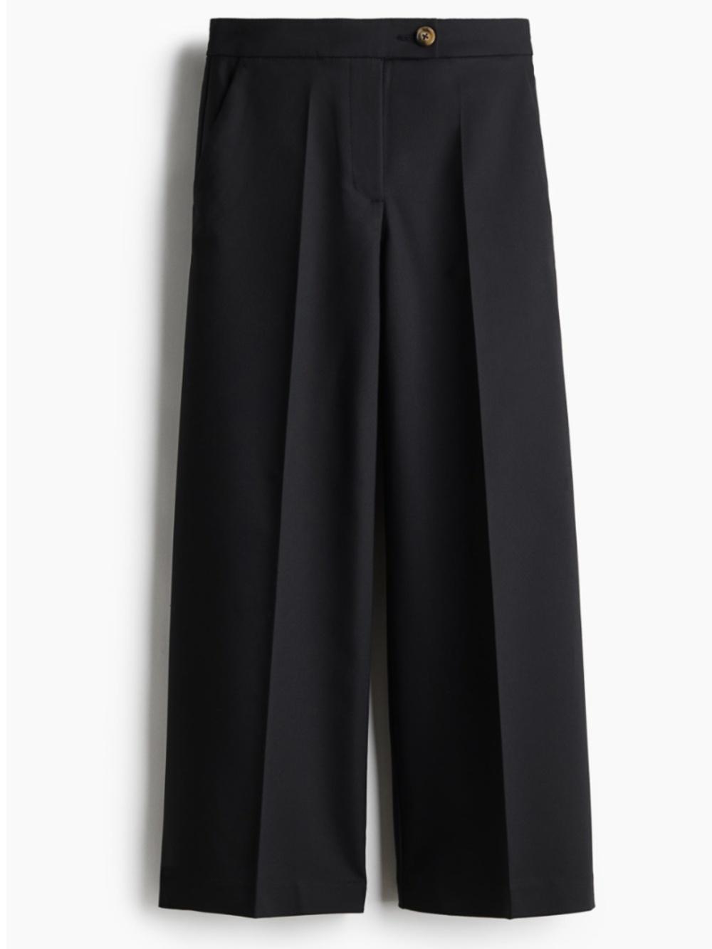 H&M WIDE CROPPED TAILORED TROUSERS (Used) - Navy - Size 16 US